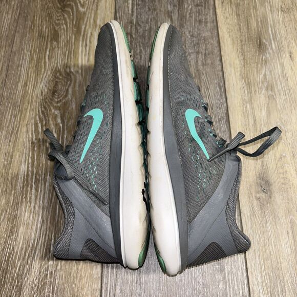 Nike Flex Women's US Size 7.5 830751-013 Gray Aqua Blue Running Sneaker Shoes - Picture 10 of 12